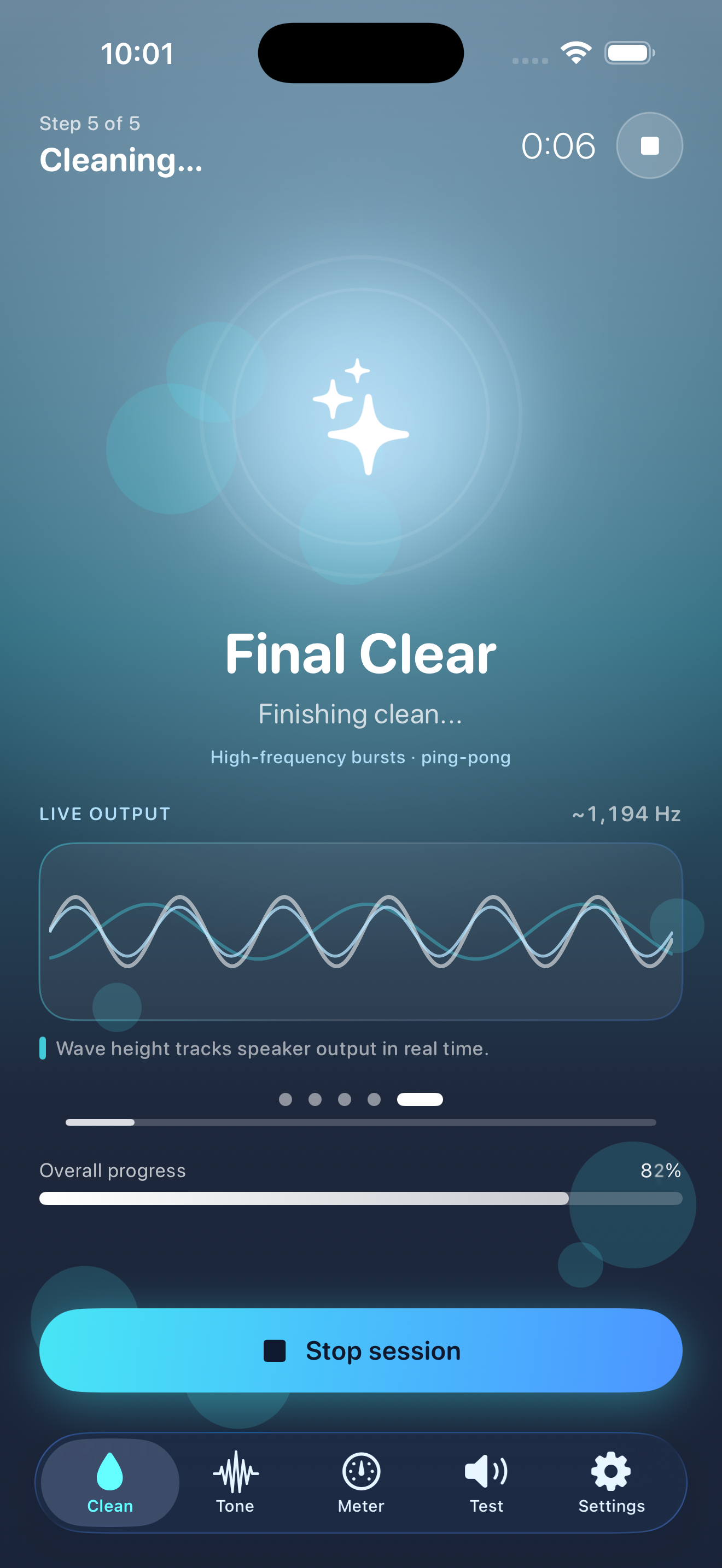 WaveFix final clear phase