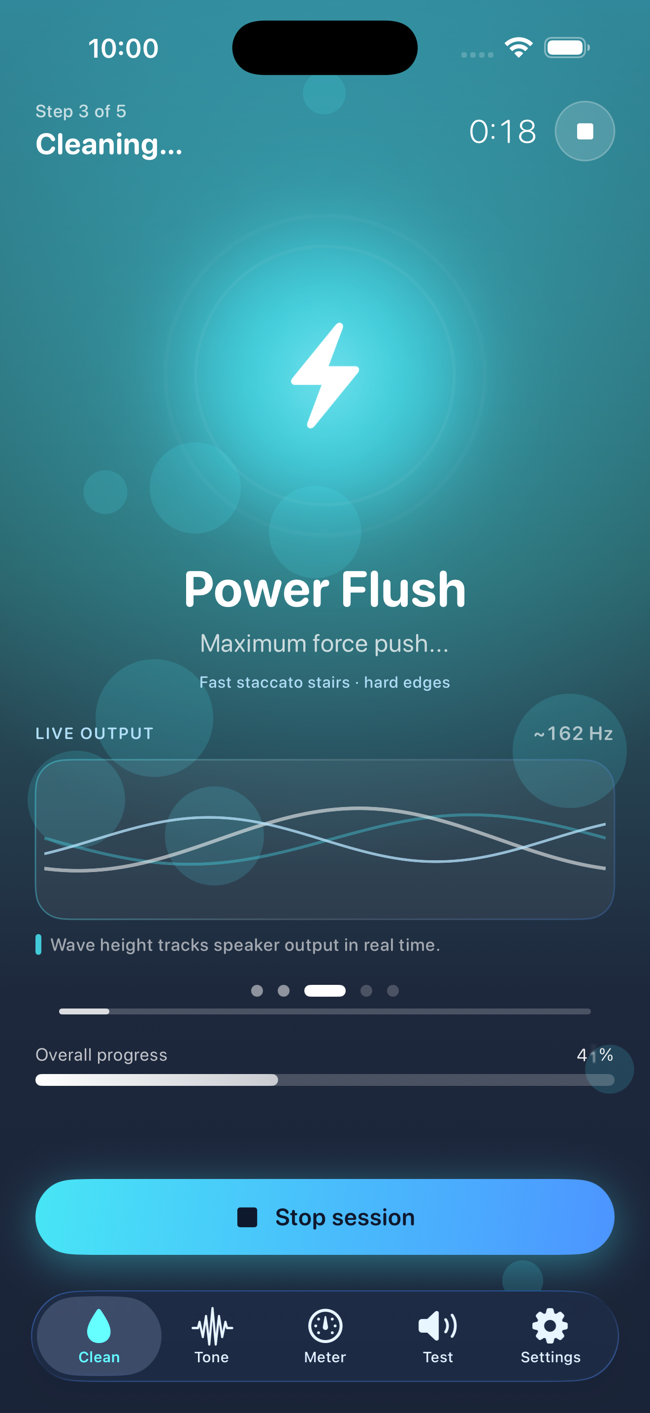 WaveFix power flush phase